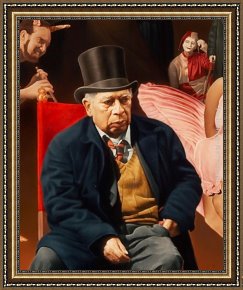 The Painter's Honeymoon Framed Paintings - Portrait of the Painter Víctor Humareda [detail #1] by Luis Jose Estremadoyro